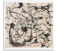 QSDTGHUIKP Affiche Jackson Pollock Lignes abstraites Art mural Imprimés Jackson Pollock Peinture esthétique sur toile pour décoration de bureau Tableau 30x30cmx1 Sans cadre