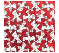 QSDTGHUIKP Affiche M.C. Escher《Flying Fish》Peinture murale M.C. Escher Estampes abstraites Pop Image esthétique pour la décoration murale de la chambre 40x40cm sans cadre