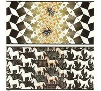 QSDTGHUIKP Affiche M.C. Escher《Métamorphose III》Peinture sur toile M.C. Escher Art mural Estampes abstraites Pop Image esthétique pour la décoration de la pièce 40x40cm Sans cadre