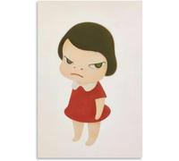 QSDTGHUIKP Affiche Yoshitomo Nara Peinture de la fille en colère Peinture de la poupée somnambule Art mural Gravures Yoshitomo Nara pour décoration de chambre 40x65cm Sans cadre