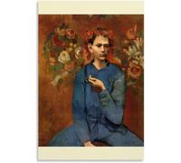 QSDTGHUIKP Boy with A Pipe de Pablo Picasso Affiche et estampes Peinture sur toile de Pablo Picasso Art mural vintage Tableau cubiste pour la décoration intérieure 16x24 pouces Sans cadre