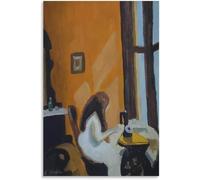 QSDTGHUIKP célèbre E-dward Hopper Poster 《La Femme 》 Toile Wall Art E-dward Hopper Impressions Peinture Rétro pour Bureau Décoration Murale Photo 30x45cm Sans Cadre
