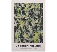QSDTGHUIKP Composition verticale de Jackson Pollock Affiche et peinture Toile abstraite Prinrs Art mural Jackson Pollock pour la décoration intérieure 16x20 pouces sans cadre