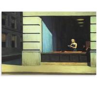 QSDTGHUIKP E-dward Hopper Poster 《Bureau de New York 》 Toile Wall Art E-dward Hopper Impressions Peinture Rétro pour Bureau Décoration Murale Photo 30x45cm Sans Cadre