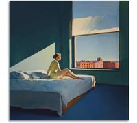 QSDTGHUIKP E-dward Hopper Poster《Morning City》 Toile Wall Art E-dward Hopper Impressions Peinture Rétro pour Bureau Maison Décoration Murale Photo 50x50cmx1 Sans Cadre
