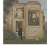 QSDTGHUIKP Fernando Botero Peinture《Going to Work》Affiche moderne Fernando Botero Impressions sur toile Art mural abstrait pour bureau Murale Photo Décor 40x40cm Décadrer