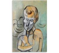 QSDTGHUIKP Homme avec ses bras de Pablo Picasso Affiche Cubisme Peinture sur toile Abstraction Tableau de Pablo Picasso Gravures pour la décoration de la chambre 50x80cm Sans cadre