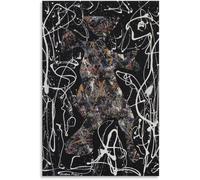 QSDTGHUIKP Jackson Pollock Affiches Jackson Pollock Affiche abstraite murale sans titre Peinture esthétique sur toile pour décoration de bureau Tableau 16x20 pouces sans cadre