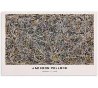 QSDTGHUIKP Lavender Mist par Jackson Pollock Affiche et peinture Toile abstraite Prinrs Jackson Pollock Art mural pour la décoration murale de bureau à domicile 16x20in sans cadre