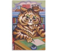 QSDTGHUIKP Louis Wain Poster r Alan Barham Carter Comme Un Chat Art Mural Louis Wain Impressions Louis Wain Peinture Toile Pour Salon Décor Photo 40x55cm Sans Cadre
