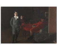 QSDTGHUIKP Mes enfants par Joaquin Sorolla affiche et impressions Joaquin Sorolla Toile Art mural Peinture esthétique pour la maison Décor photo 60x90cmx1 Non encadré