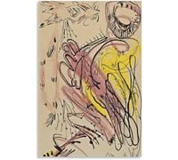 QSDTGHUIKP Salutations de Jackson Pollock Affiche Peinture abstraite sur toile Art mural moderne Estampes de Jackson Pollock pour la décoration intérieure Tableau 16x24inx1 sans cadre