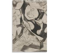 QSDTGHUIKP Sans titre par Jackson Pollock Affiche Peinture abstraite sur toile Art mural moderne Estampes de Jackson Pollock pour la décoration intérieure Tableau 16x24inx1 Sans cadre