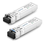 QSFPTEK 10GBASE-BiDi SFP+ émetteur-récepteur 10 Go Mini module gbic compatible avec Cisco SFP-10G-BX40U/Cisco SFP-10G-BX40D, 1270nm/1330nm-TX/1330nm/1270nm-RX DDM LC SMF, jusqu'à 40km - 1 paire