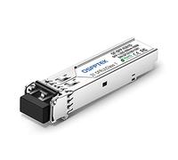 QSFPTEK 1Pack 1000Base-SX Transceiver Gigabit Multimode SFP to LC Module, MMF 850nm,550m,DOM, Mini-GBIC for Cisco GLC-SX-MMD, Meraki MA-SFP-1GB-SX, Mikrotik, Supermicro, Ubiquiti, Netgear