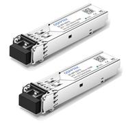 QSFPTEK 2Pack 1000Base-SX Transceiver Gigabit Multimode SFP LC Module, MMF 850nm 550m DOM Mini-GBIC for Cisco GLC-SX-MMD, Meraki MA-SFP-1GB-SX, Mikrotik, Supermicro, Ubiquiti, Netgear