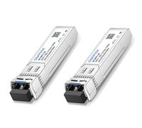 QSFPTEK 2Pack 10GBASE-LR 10G SFP+ Module, 10G 1310nm 10km DDM LC Mini-GBIC Transceiver for Cisco SFP-10G-LR, Ubiquiti UF-SM-10G, Mikrotik, Netgear, Qnap NAS, D-Link