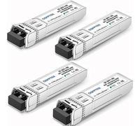 QSFPTEK 4Pack 10GBASE-SR SFP+ Transceiver LC Multimode 850nm, 300M, DDM,10G SFP+ Module for Cisco SFP-10G-SR, Ubiquiti UF-MM-10G, Netgear, Mikrotik, D-Link, Supermicro, Linksys