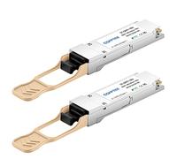 QSFPTEK Cisco QSFP-40G-SR4 Lot de 2 modules émetteur-récepteur Optique 40GBASE-SR4 QSFP+ 850 nm 100 m DDM MTP/MPO MMF