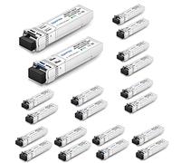 QSFPTEK Module émetteur-récepteur, bidi 10G SFP+ LC monomode pour Cisco SFP-10G-BXD-I (1330nm-TX/1270nm-RX) / SFP-10G-BXU-I (1270nm-TX/1330nm-RX), 10KM, DDM - 10 Pairs