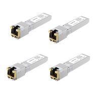 QSFPTEK Newest 4Pack 10GBASE-T SFP+ RJ45 Module jusqu'à 30m,10G SFP+ vers RJ45 Copper Mini-GBIC pour Cisco SFP-10G-T-S, Ubiquiti UF-RJ45-10G, D-Link, Supermicro Autres interrupteurs