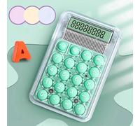 QSJ-Calculatrice silencieuse mignonne,Mini Version,petite calculatrice auxiliaire d'apprentissage Portable,fournitures scolaires pour la rentrée scolaire,étudiants/finance-Vert