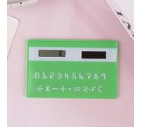 QSJ-Calculatrice solaire à 8 chiffres,Mini calculatrice Portable mince pour étudiant,papeterie,jouets mathématiques,calculatrice électronique scolaire-Vert