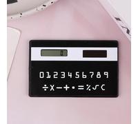 QSJ-Calculatrice solaire à 8 chiffres,Mini calculatrice Portable mince pour étudiant,papeterie,jouets mathématiques,calculatrice électronique scolaire-Noir