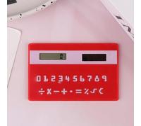 QSJ-Calculatrice solaire à 8 chiffres pour étudiant,Mini calculatrice Portable mince,papeterie,jouets mathématiques,calculatrice électronique scolaire,1 pièce-Red
