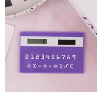 QSJ-Calculatrice solaire à 8 chiffres pour étudiant,Mini calculatrice Portable mince,papeterie,jouets mathématiques,calculatrice électronique scolaire,1 pièce-Violet