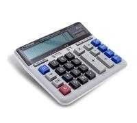 QSJ-Grand ordinateur calculatrice électronique compteur énergie solaire et batterie affichage à 12 chiffres grand bouton multifonctionnel pour entreprise-New