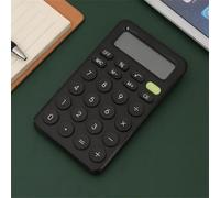 QSJ-Mini calculatrice de bureau à chiffres,gros bouton,outil de comptabilité d'entreprise financière,adapté aux étudiants de l'école,fournitures de petite entreprise-Noir