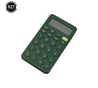 QSJ-Mini calculatrice de bureau à gros boutons,outil de comptabilité financière et commerciale,adapté aux écoliers,fournitures pour petites entreprises,nouvelle collection-Dark Vert