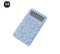 QSJ-Mini calculatrice de bureau à gros boutons,outil de comptabilité financière et commerciale,adapté aux écoliers,fournitures pour petites entreprises,nouvelle collection-Bleu