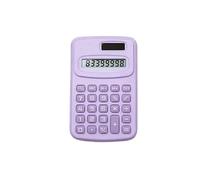 QSJ-Mini calculatrice solaire Portable à 8 chiffres,couleur mignonne,Simple,pour classe de mathématiques,fournitures de bureau,fournitures scolaires-Violet