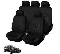QSJKLC Voiture Ensembles de Housses Siège pour BMW X7 Z4 M1 M3 M4 M4 Cabriolet M6, Housses de Siège et d'Appuie-Tête, Sieges Housse de Protection Respirant,5 Seats-Black