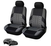 QSJKLC Voiture Ensembles de Housses Siège pour Skoda Fabia Monte Carlo AB, Housses de Siège et d'Appuie-Tête, Sieges Housse de Protection Respirant,2 Seats-Grey
