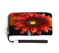 QSKDLAC Portefeuille RFID personnalisé pour femme Oie sauvage par The Bridge - Portefeuille long avec pochette pour cartes pour homme et femme, Tournesol rouge, 20.0*10.5cm, Moderne