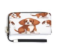 QSKDLAC Portefeuille RFID personnalisé pour femme Oie sauvage par The Bridge - Portefeuille long avec pochette pour cartes pour homme et femme, Beagle Dog, 20.0*10.5cm, Moderne
