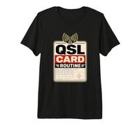 QSL Card Routine Radioamateur Journal QSO T-Shirt Haut de Gamme