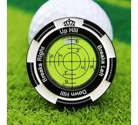 QSLKI Marqueur De Balle Horizontale pour Lecteur De Golf, Marqueur De Balle De Golf Vert avec Aide à La Lecture Verte De Haute Précision, avec Niveau à Bulle, True Aim Ball Marker Accessoires De Golf