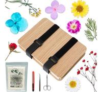 QSLKI Presse Fleurs, Presse À Plantes, 6 Couches De 15 X 21 Cm, Kit De Presse De Feuilles En Bois, Ensemble De Presse À Fleurs Nature Presse Fleur Pour Les Fleurs Pressées, L'art Et L'artisanat