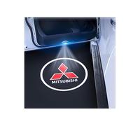 QSLLLY 2 Pièces Feux Bienvenue Voiture pour Mitsubishi Pajero,LED Projection Logo Voiture Lumière Eclairage Porte Voiture Projecteur Accessoires Décoratifs