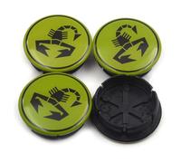QSLLLY 4 Pièces Auto Cache Moyeux pour Abarth 50mm Roue Centrale Couvercle Moyeu Central Jante Couvre Centre Capuchons Roues Enjoliveurs,D
