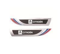 QSLLLY Emblème de Voiture Logo Badge pour Citroen C1 C2 C4 C5 C3 C4L C8 Berlingo Xsara Picasso Crosser CElysee,Capot Avant et Arrière et Logo du Coffre Decal Remplacement Pièces Accessoires Deco
