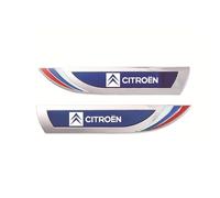 QSLLLY Emblème de Voiture Logo Badge pour Citroen C1 C2 C4 C5 C3 C4L C8 Berlingo Xsara Picasso Crosser CElysee,Capot Avant et Arrière et Logo du Coffre Decal Remplacement Pièces Accessoires Deco
