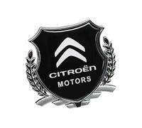 QSLLLY Emblème de Voiture Logo Badge pour Citroen e-Mehari 2016-2023,Capot Avant et Arrière et Logo du Coffre Decal Remplacement Pièces Accessoires Deco