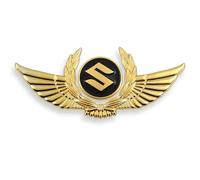 QSLLLY Emblème de Voiture Logo Badge pour Suzuki Alto Baleno Ignis Jimny S-Cross Swift SX4 S-Cross,Capot Avant et Arrière et Logo du Coffre Decal Remplacement Pièces Accessoires Deco