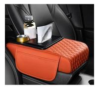 QSLLLY Housse de Console Centrale pour Ford Taurus 2000-2019,Multifonctionnel Cuir Coussin D'accoudoir Housse d'accoudoir Central Accessoire Interieur,Orange