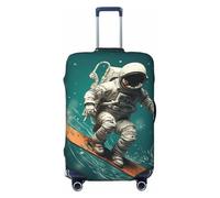 QSMBNET Housse de bagage de voyage, astronaute, équitation, snowboard, housse de protection lavable en élasthanne, housse de bagage tendance élastique résistante aux rayures pour bagages de 45,7 à